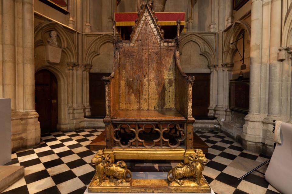 views inside westminster abbey ahead of the coronation of king charles iii