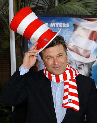 <p>Premiere: Alec Baldwin at the LA premiere of Universal's Dr. Seuss' The Cat in the Hat - 11/8/2003 Photo: Gregg DeGuire, Wireimage.com</p>