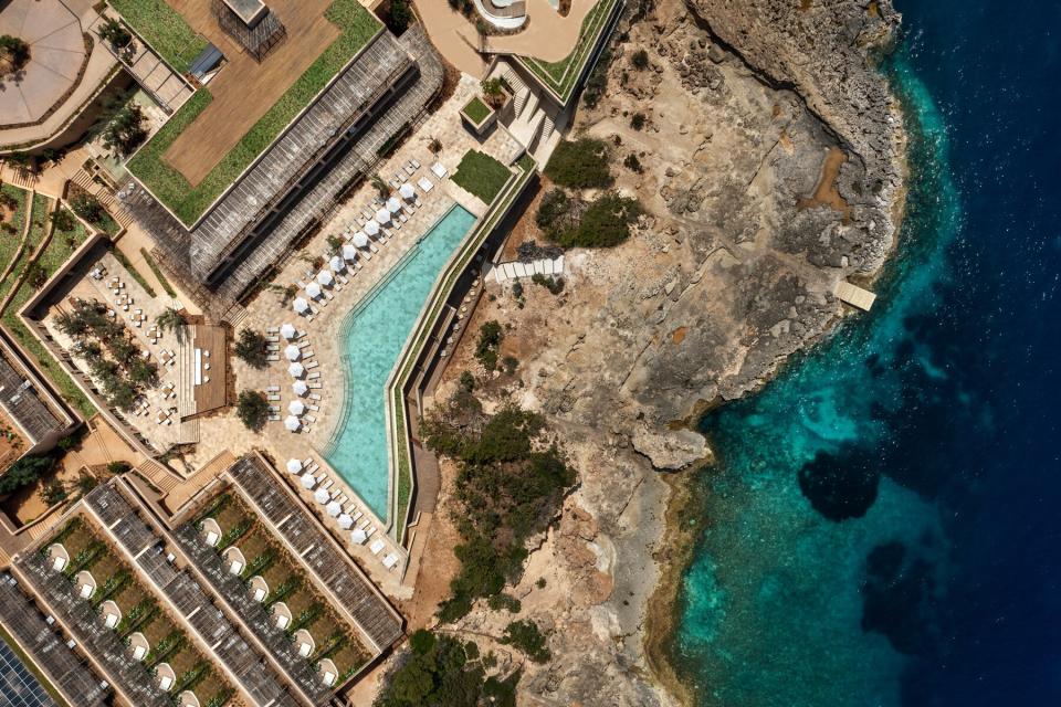 Six Senses Ibiza pool seen from above