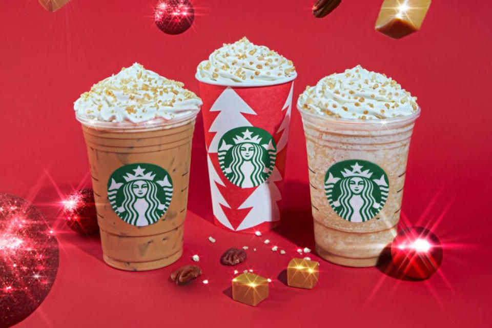 starbucks holiday christmas drinks coffee cream gingerbread