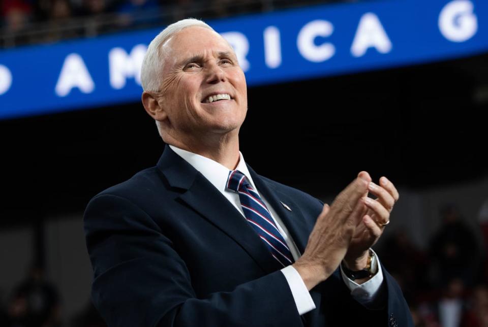 <div class="inline-image__title">1192766091</div> <div class="inline-image__caption"><p>US Vice President Mike Pence gestures during a "Keep America Great" campaign rally at Huntington Center in Toledo, Ohio, on January 9, 2020. </p></div> <div class="inline-image__credit">Saul Loeb / Getty</div>