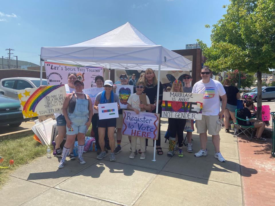 LGBTQ supporters gathered downtown in Fort Smith for a Pride rally hosted by the River Valley Equality Center and the Committee for Social Advancement.