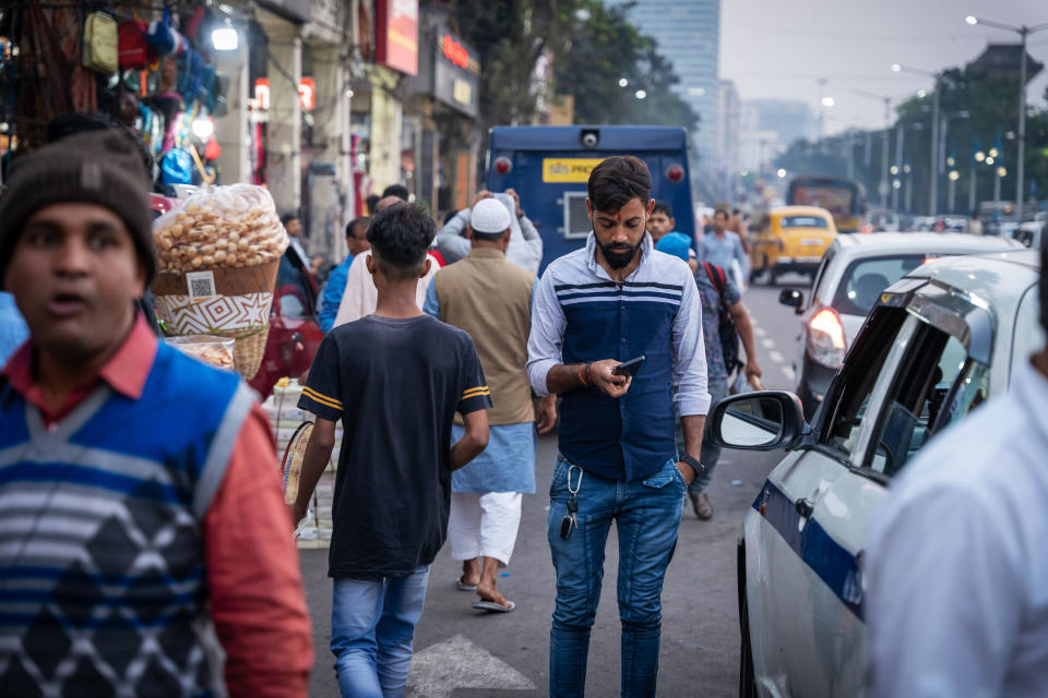 India is Twitter’s third-largest market after the U.S. and Japan. (Jit Chattopadhyay for NBC News)