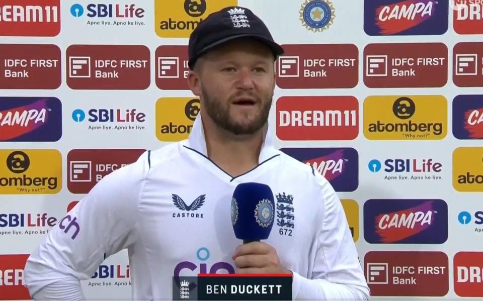 Ben Duckett being interviewed