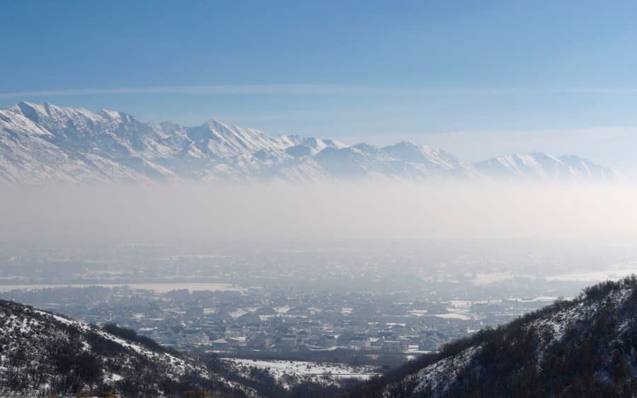 Inversion near Alpine, Utah. (Photo by George Frey/Getty Images)