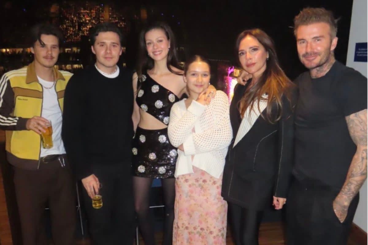 The Beckhams reunited with Brooklyn and Nicola Peltz to watch Elton John perform in London  (Instagram)