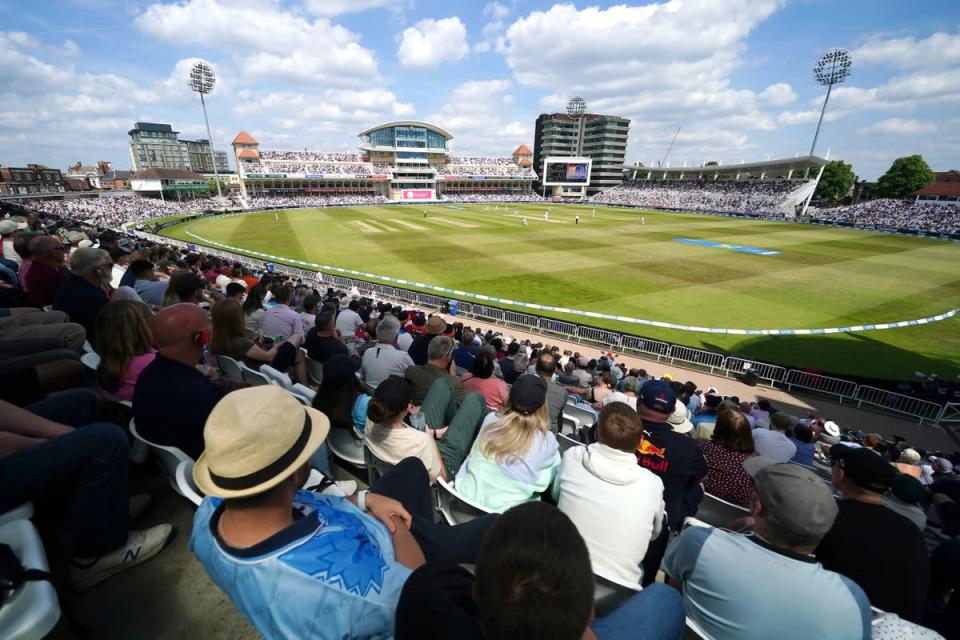 General view as spectators watch the action during day five of the Second LV= Insurance Test Series match at Trent Bridge (Mike Egerton/PA Images). (PA Archive)