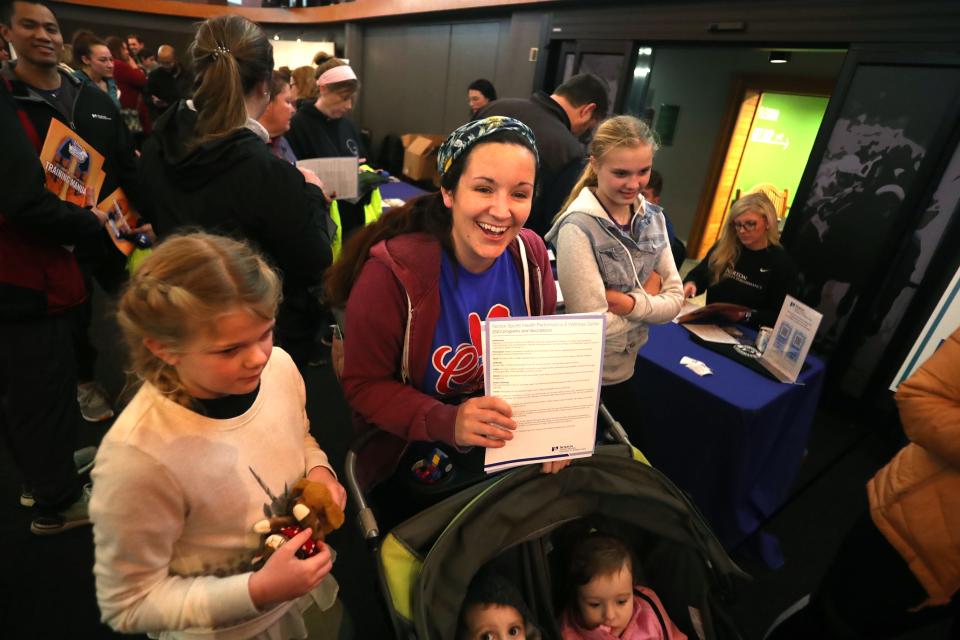 Kristen Strieter and her family was at the Norton Sports Health Training Program to prepare runners and walkers for the GE Appliances miniMarathon, Marathon and Relay set for April 29. Jan. 12, 2023