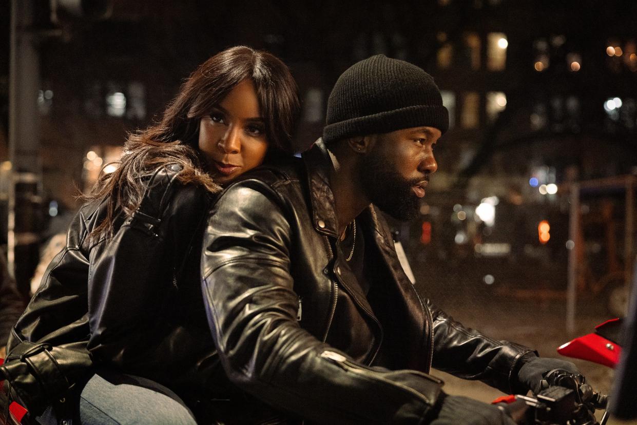 Defense attorney Mea (Kelly Rowland) has a lot to deal with when she takes the case of a painter (Trevante Rhodes) on trial for murder in Tyler Perry's "Mea Culpa."