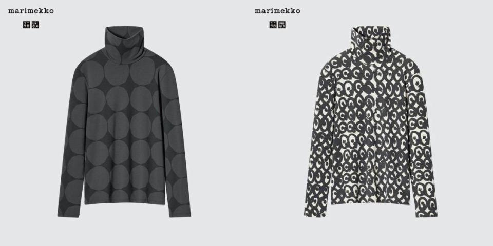 UNIQLO x Marimekko HEATTECH高領T恤，NT$590圖片來源：UNIQLO