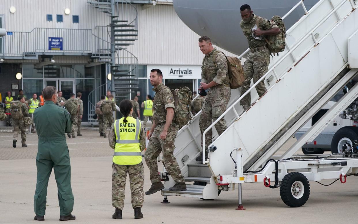 British armed forces return home, marking the end of the UK's deployment to Afghanistan  - Jonathan Brady/PA Wire