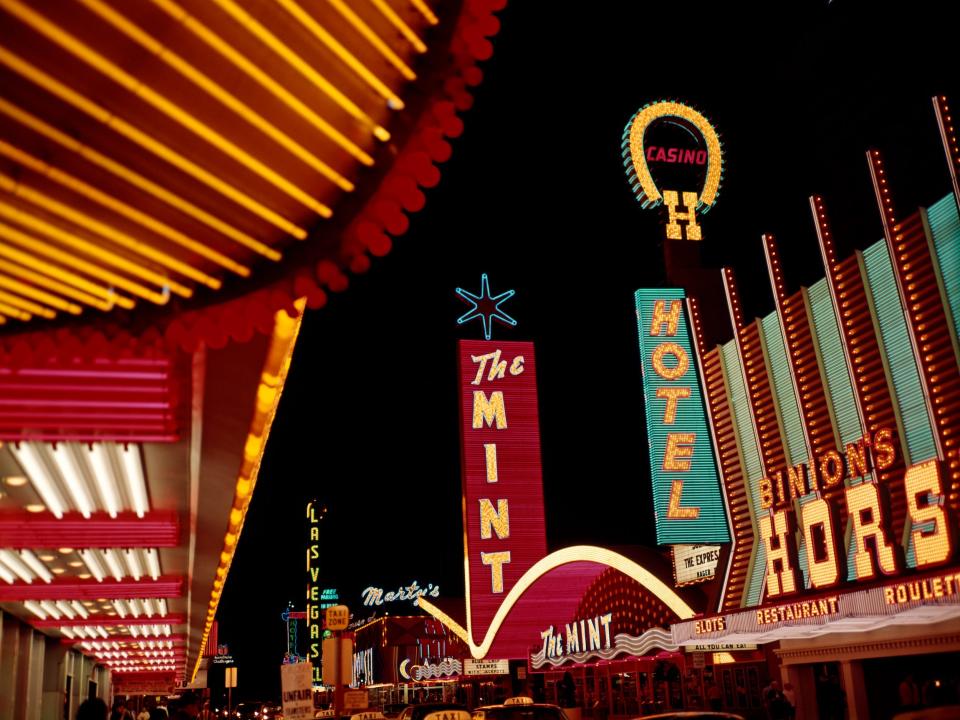 Downtown Las Vegas in the 1960s.
