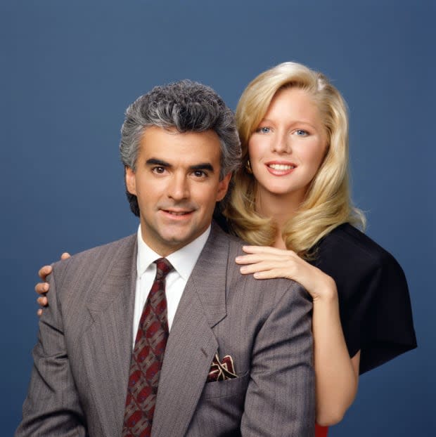 <p>John O'Hurley, Laura Lee Bell (1989)</p><p>Photo by CBS via Getty Images</p>