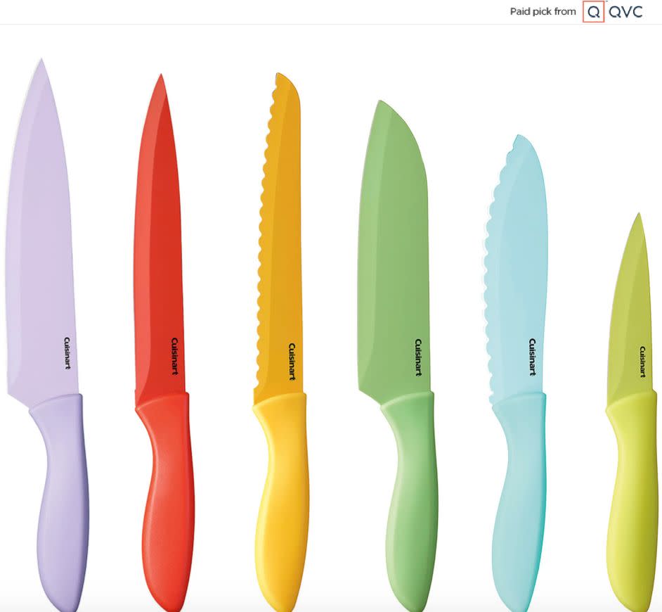 Every baker could use a better of knives. For everything from apple slices to loaves of bread, this set of Cuisinart knives will make them feel like a top chef in the kitchen. The knives have non-stick blades so nothing gets too stuck in the process either. Each knife has a blade guard, too. <a href="qvc.uikc.net/N5441" target="_blank" rel="noopener noreferrer">Find the set for $40 at QVC</a>.