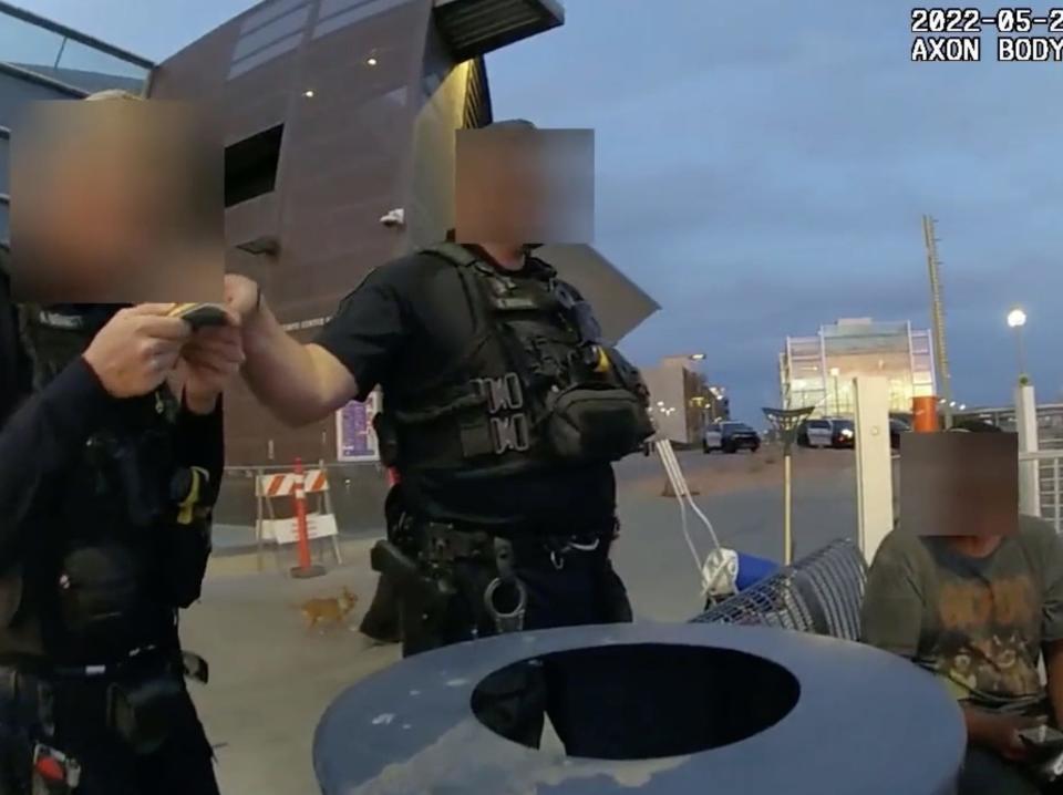 Tempe police body camera video shows officers speaking to Sean Bickings moments before he jumped into an Arizona lake and drowned.