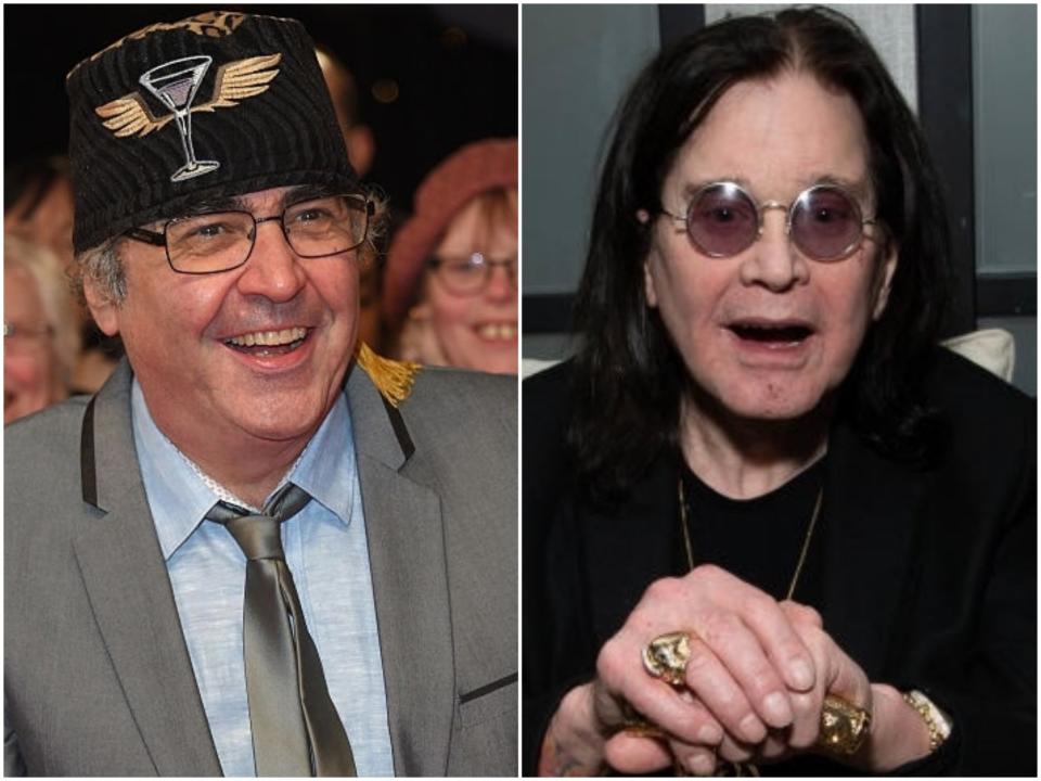 The former radio presenter Danny Baker, and rock star Ozzy Osbourne: Anthony Harvey/Emma McIntyre/Getty Images