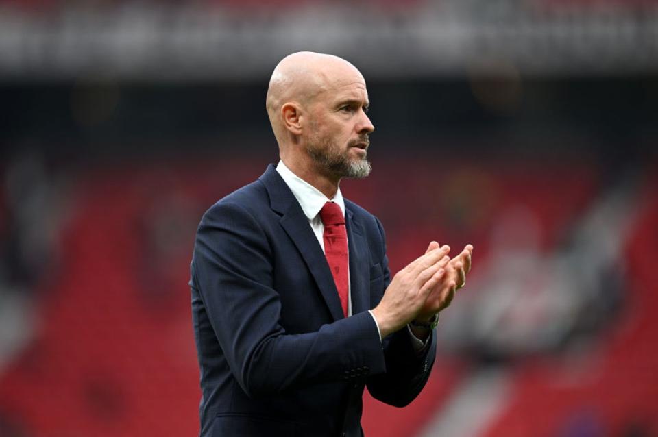 Ten Hag clashed with a journalist after United’s 3-0 defeat (Getty Images)