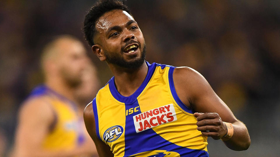 Willie Rioli, pictured here in action for the Eagles.