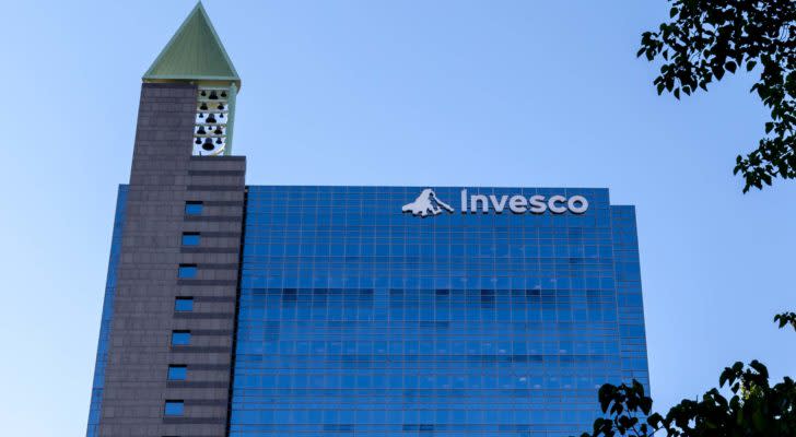 image of the invesco office building representing insider buying stocks