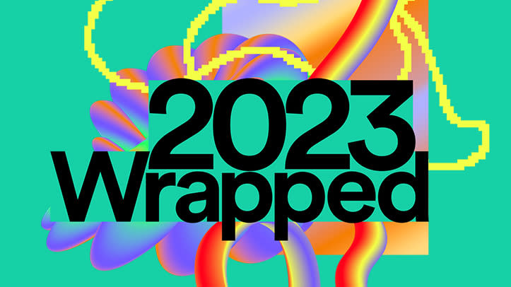  A logo for Spotify Wrapped 2023. 