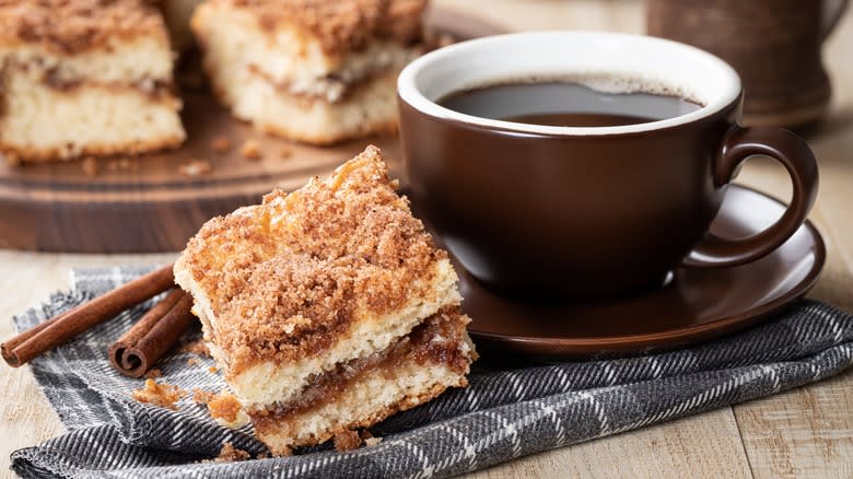 coffee cake and coffee