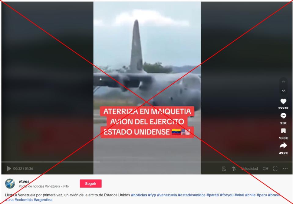 <span>Captura de pantalla de una publicación en TikTok, hecha el 30 de julio de 2024</span>