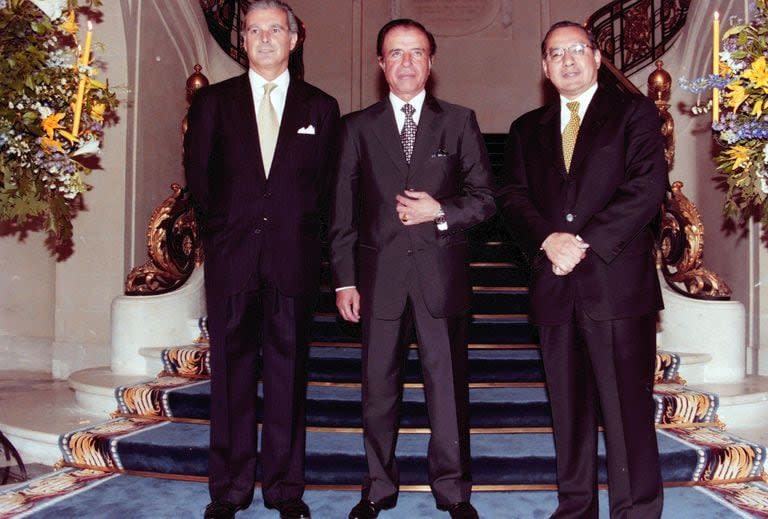 Carlos Fedrigotti, Carlos Menem y Manuel Rocha