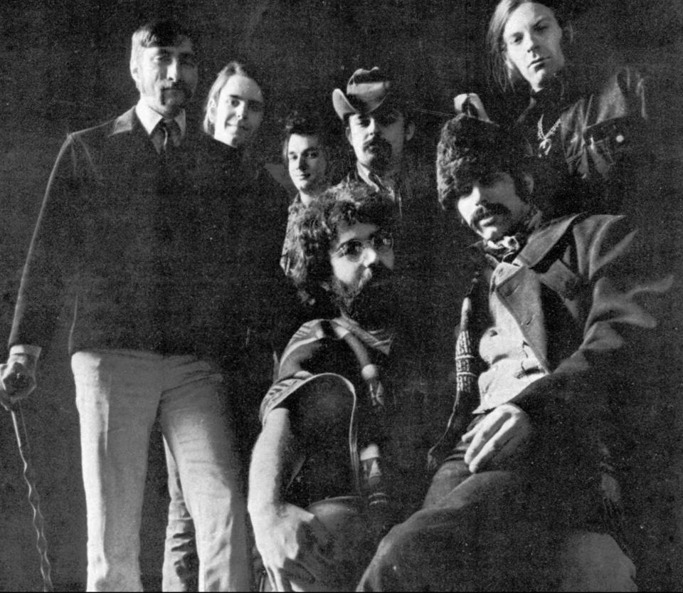 Tom Constanten, back left, pictured alonside Bob Weir, Bill Kreutzmann, Ron "Pigpen" McKernan and Phil Lesh with Jerry Garcia, front left, and Mickey Hart, front right, in the Grateful Dead in 1969.