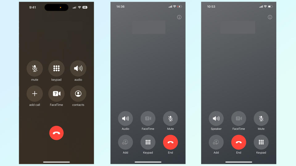 ios 17 call screen change comparisson