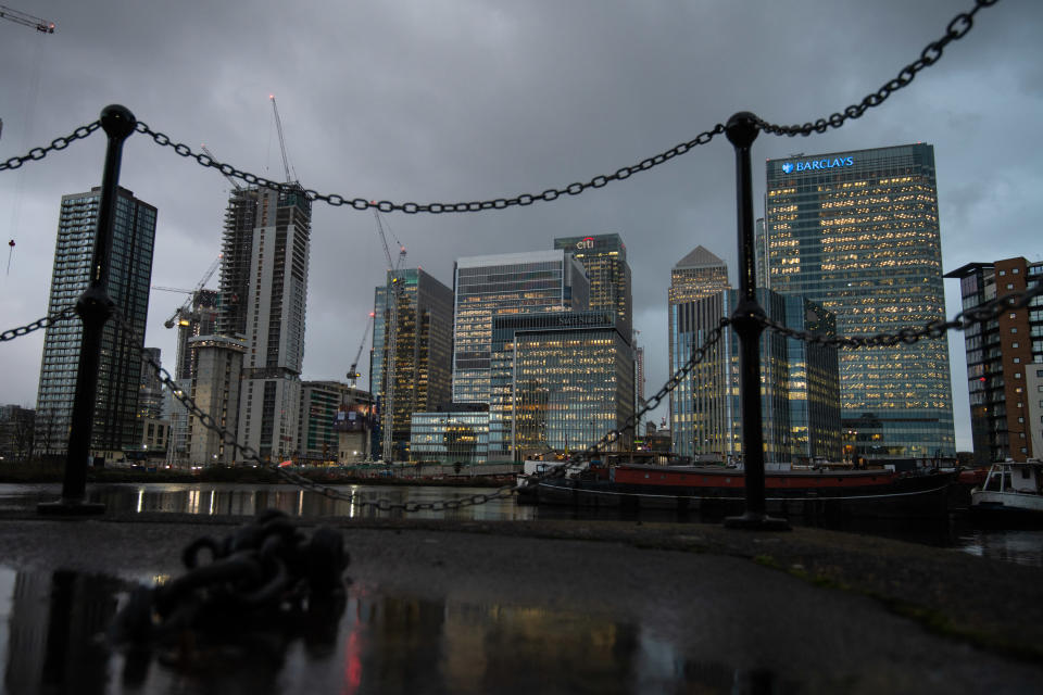 ftse The London headquarters various banks, including Citi, HSBC and Barclays, at Canary Wharf in east London. Many banks are moving assets from London to other EU cities in the face of uncertainty over Brexit. Picture date: Monday December 3, 2018. Photo credit should read: Matt Crossick/ EMPICS Entertainment.