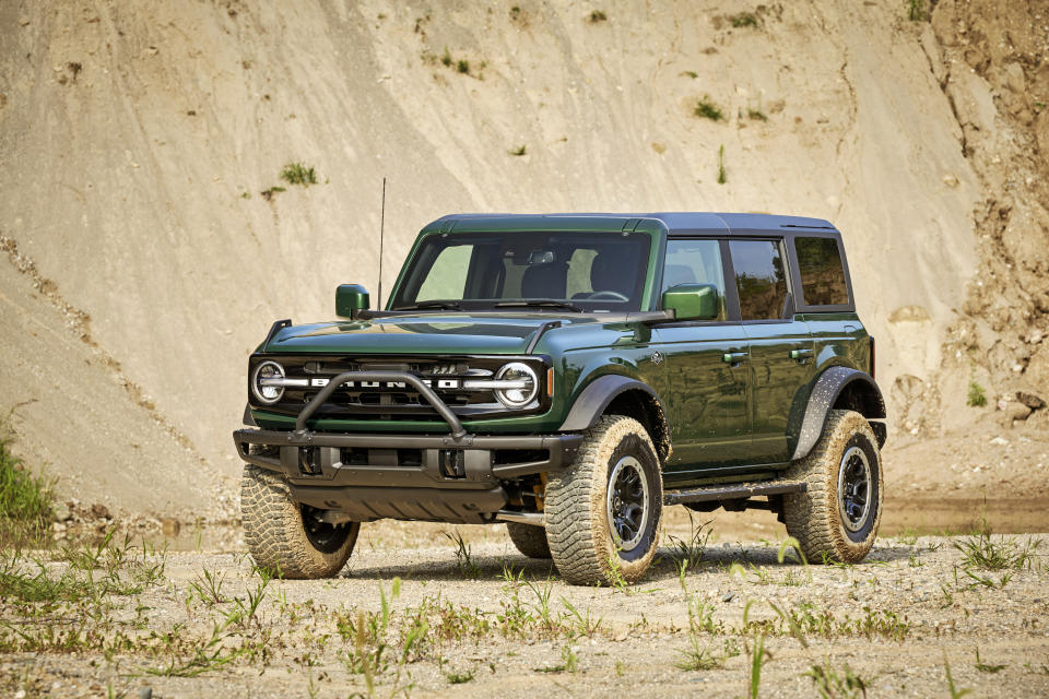 This photo provided by Ford shows the 2022 Ford Bronco. After a 25-year hiatus, the Ford Bronco is back. (Courtesy of Ford Motor Co. via AP)