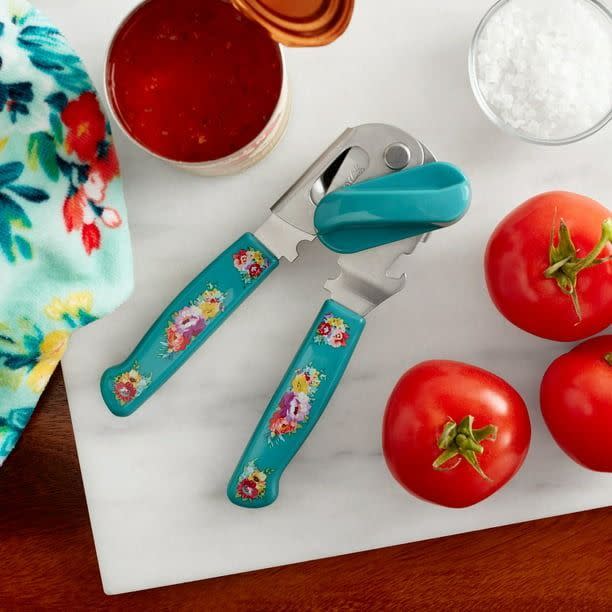 <p><a href="https://go.redirectingat.com?id=74968X1596630&url=https%3A%2F%2Fwww.walmart.com%2Fip%2FThe-Pioneer-Woman-Stainless-Steel-Manual-Can-Opener-Sweet-Romance%2F544098112%3Fathbdg%3DL1600&sref=https%3A%2F%2F" rel="nofollow noopener" target="_blank" data-ylk="slk:Shop Now;elm:context_link;itc:0;sec:content-canvas" class="link rapid-noclick-resp">Shop Now</a></p><p>The Pioneer Woman Stainless Steel Manual Can Opener</p><p>$9.44</p>