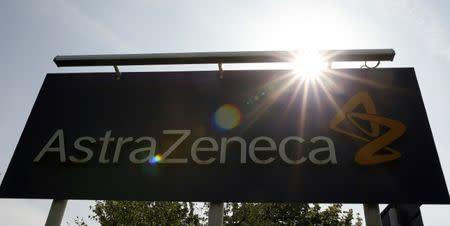 FILE PHOTO - A sign is seen at an AstraZeneca site in Macclesfield, central England May 19, 2014. REUTERS/Phil Noble