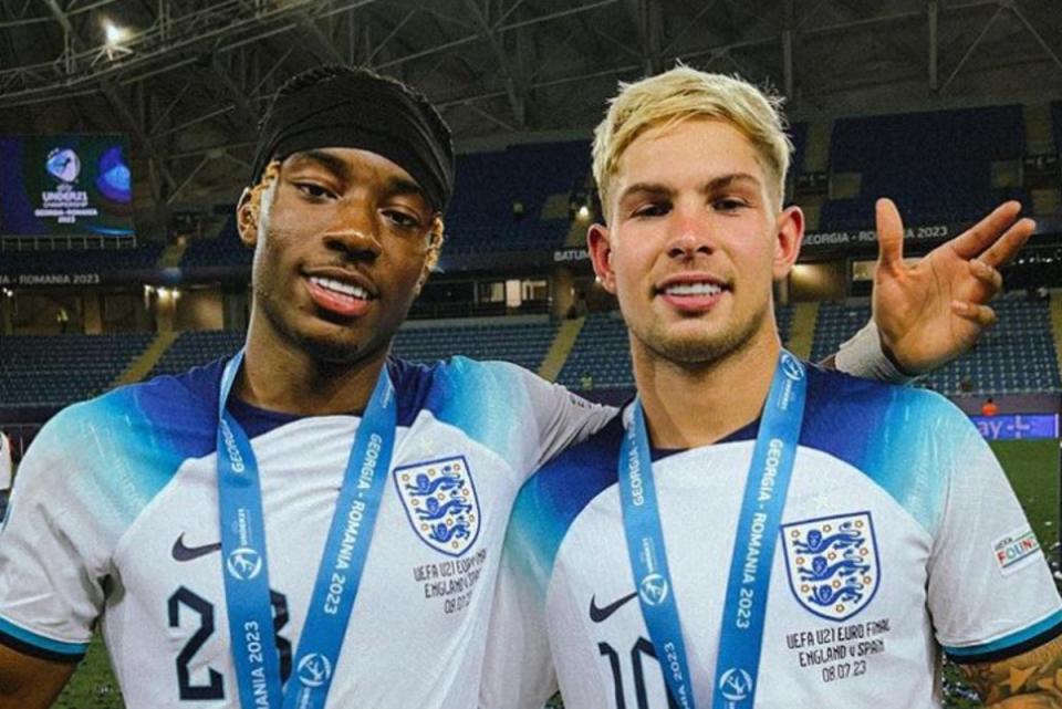‘Brothers’: Noni Madueke and Emile Smith Rowe  (Instagram)