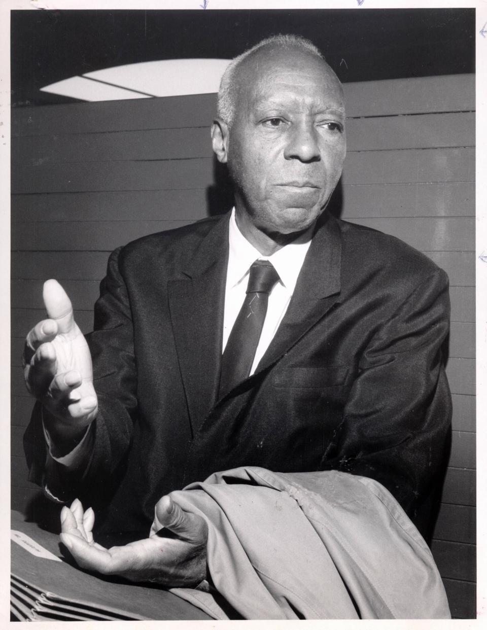 A. Philip Randolph during a 1969 visit to Jacksonville.