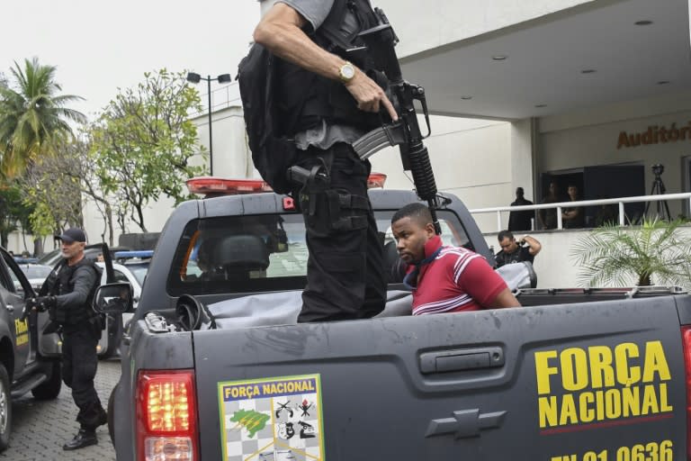 National Force personnel staged a pre-dawn crackdown Monday on crime gangs at the Jacarezinho favela in Rio de Janeiro