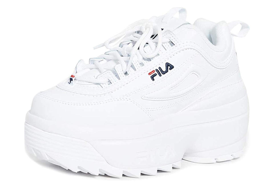 fila, chunky sneakers, white, platform