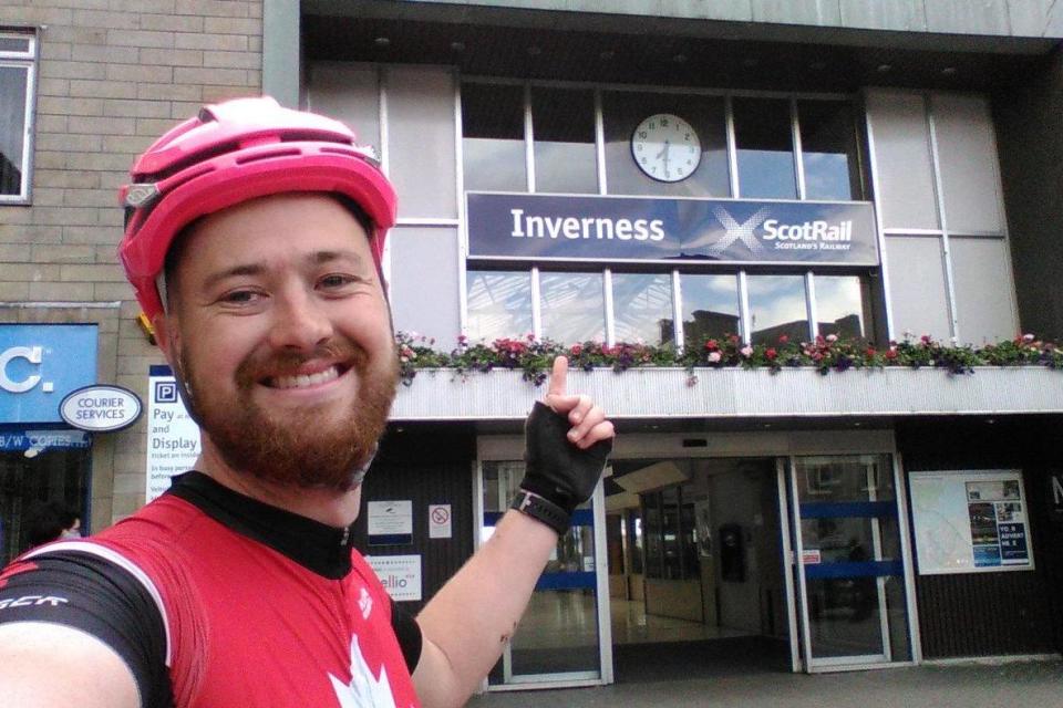 James Owers beat the train from Edinburgh to Inverness by half an hour: James Owers