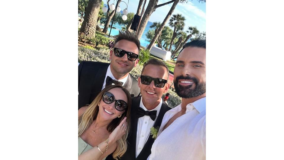 Rylan Clark at Scott Mills and Sam Vaughan's wedding