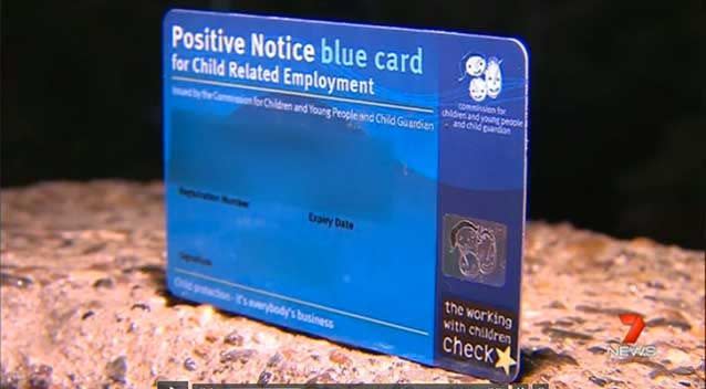 The Public Safety Business Agency can't reveal if the man held a blue card but anyone working with children is required to have one in Queensland. Photo: 7 News