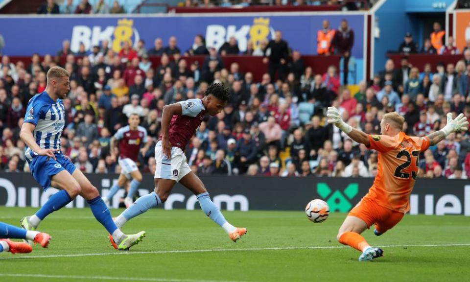 Ollie Watkins scores Aston Villa’s first goal