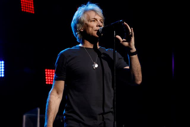 <p>Jamie McCarthy/Getty</p> Jon Bon Jovi performing in New York City in June 2021