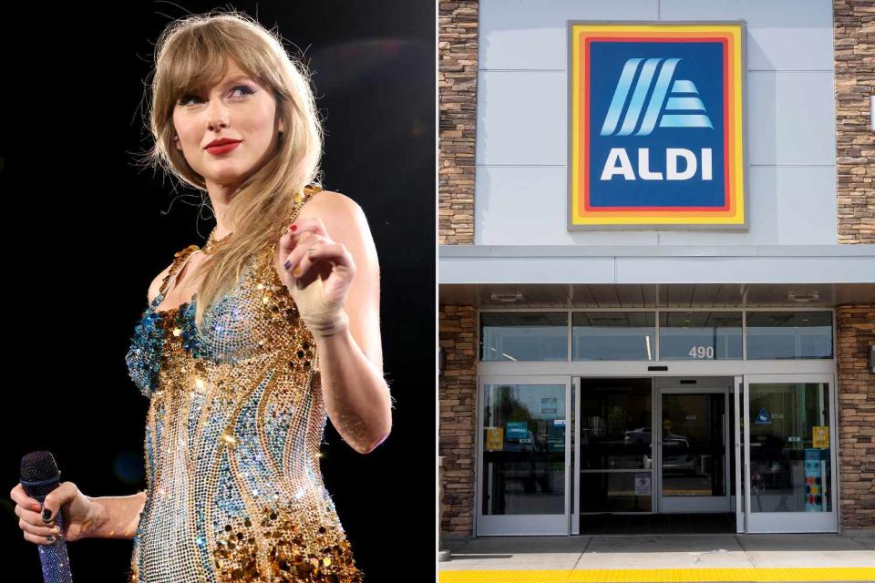 <p>John Shearer/TAS23/Getty; Getty</p> Taylor Swift, ALDI