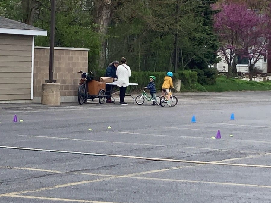 A bike rally in the Fulton Heights neighborhood. (Courtesy Earth Month GR)