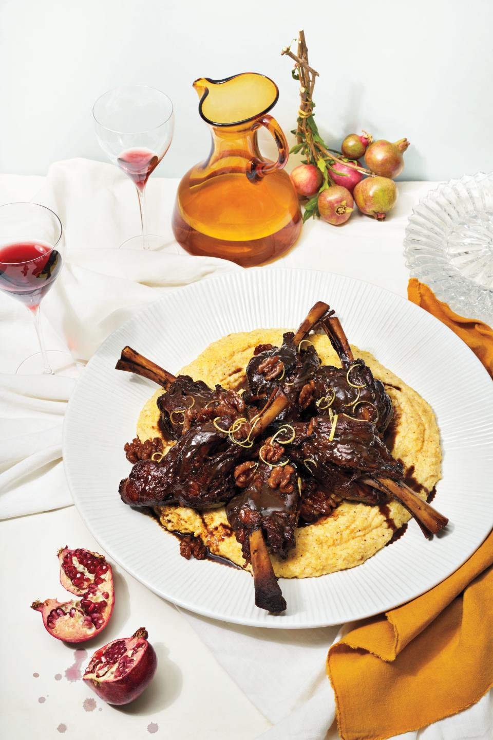 Lamb Shanks with Pomegranate and Walnuts