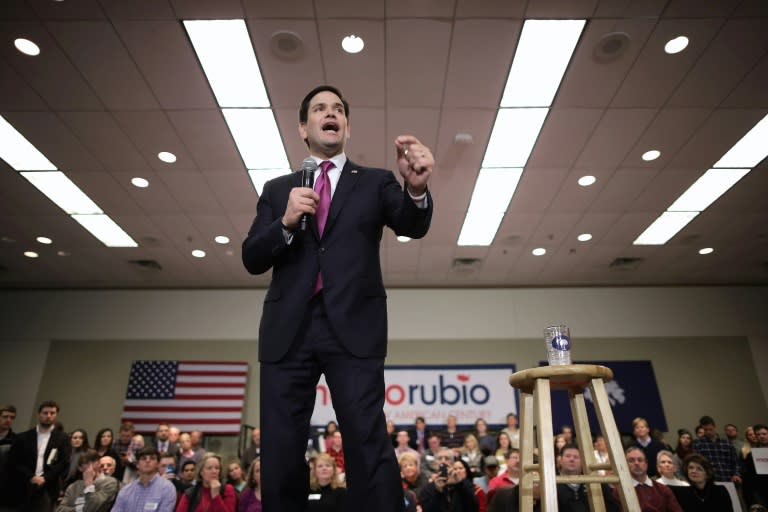 Republican presidential candidate Senator Marco Rubio holds a campaign town hall at the Columbia Metropolitan Convention Center on February 10, 2016 in Columbia, South Carolina