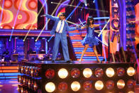 D.L. Hughley and Cheryl Burke perform on "Dancing With the Stars."