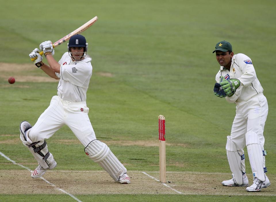 <p>After falling for 89 in his first Test match on home soil against Sri Lanka, Cook made 105 in the first match of Pakistan’s tour later that summer – his first century at Lord’s and first in England (Getty Images) </p>