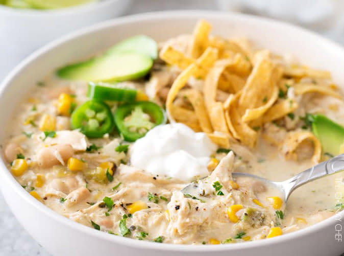 Slow Cooker Creamy Chicken Chili