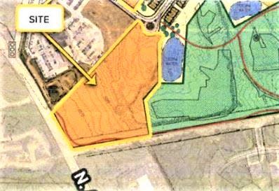 The area marked by the arrow is where U-Haul hopes to build self-storage/U-Box facilities on the northeast corner of North Aurora and Treat roads. Liberty Ford is shown in the upper left corner.